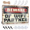 Man Cave Gifts for Him Beware of Wife Partner Metal Sign Funny Stuff Man Cave Furniture ( Size : 30X40CM ) view 1