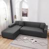 youyoucool Sectional Couch Covers 2pcs L-Shaped Sofa Covers Softness Furniture Slipcovers Polyester Fabric Stretch Couch Covers 4+4 Seater (Burgundy) view 2