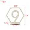 HEVSTIL 10pcs 1-10 Wooden Table Numbers, Wedding Table Numbers with Holder Base Wooden Hexagon Shape Table Numbers for Wedding Reception and Decoration view 2