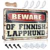 Man Cave Gifts for Him Beware of Finnish Lapphund Metal Sign Funny Stuff Man Cave Furniture ( Size : 20X30CM ) view 1