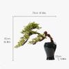 Faux Bonsai Artificial Bonsai Tree Indoor Simulation Plant Potted Ceramic Flowerpot Office Desk Indoor Artificial Plants for Living Room Desktop Potted Tree (Color : Black) view 2