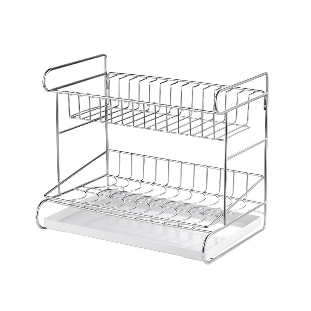 Dish Racks 2 Tier Dish Rack Holder, Dish Drainer, Kitchen Dish Rack Storage Shelf, Dish Rack, Dish Drying Rack Dish Drainer (Color : A)