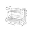 Dish Racks 2 Tier Dish Rack Holder, Dish Drainer, Kitchen Dish Rack Storage Shelf, Dish Rack, Dish Drying Rack Dish Drainer (Color : A) view 2