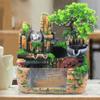 Indoor Relaxation Desktop Fountain Waterfall, Landscape Model of The Tabletop Fountain, Rockery Fountain Goldfish Waterfall Suitable for Home Office Bedroom Desk Decoration view 1