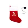 infleesh 20 Inches Monogrammed Christmas Stockings with Letters,Super Soft Christmas Stockings Large Monogram Stockings Red Letter Stockings for Christmas Holiday Xmas Gift view 1