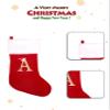 infleesh 20 Inches Monogrammed Christmas Stockings with Letters,Super Soft Christmas Stockings Large Monogram Stockings Red Letter Stockings for Christmas Holiday Xmas Gift view 3