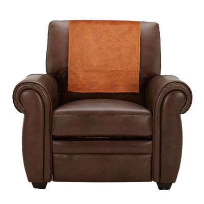 D DOLLY LAMB Leather Recliner Chair Headrest Cover - Sofa, Love Seat, Furniture Protector, Slipcover Theater Seat Cover/SlipCover for Home & Office, 14x26 Inches - Rust Tan Crunch Pack of 2