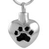 SHEIL Paw On Heart Pet Memorial Ashes Keepsake Urn Necklace Keepsake Pendant for Dog Cat Ash Holder Funeral Urns view 1