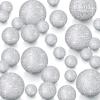 150 Pieces Vase Filler Faux Pearls Vase Makeup Beads No Hole Gloss Bead Mixed Sizes Round Pearl for Home Party Wedding Decor, 8/14/20 mm(Glitter Silver) view 1