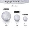 150 Pieces Vase Filler Faux Pearls Vase Makeup Beads No Hole Gloss Bead Mixed Sizes Round Pearl for Home Party Wedding Decor, 8/14/20 mm(Glitter Silver) view 2