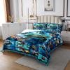 3 Piece 3D Sea Turtle Quilt Bedding Set Women Aldult Lightweight Bedding Sea Animals Bedspread Set Underwater World Bedspread Coverlet Soft Microfiber Home Quilt Set for King Bed All Season view 2
