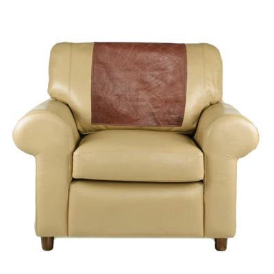 Azrah Traders Leather Recliner Chair Headrest Cover - Sofa, Love Seat, Furniture Protector, Slipcover Theater Seat Cover/SlipCover for Home & Office, 30x50 Inches - Brown Crunch Pack of 2