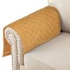 Azrah Traders Suede Leather Recliner Chair Headrest Cover for Home & Office - Sofa, Love Seat, Furniture Protector, Slipcover Theater Seat Cover, 30x30 Inches - Camal (01) Pack of 2 view 3