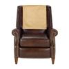 Azrah Traders Leather Recliner Chair Headrest Cover - Sofa, Love Seat, Furniture Protector, Slipcover Theater Seat Cover/SlipCover for Home & Office, 30x30 Inches - Dark Beige Pack of 2 view 1