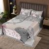3 Piece Cute Animals Quilt Bedding Set Women Aldult Lightweight Bedding Summer Tropical Bedspread Set Elephant Koala Bedspread Coverlet Soft Microfiber Home Quilt Set for King Bed All Season view 1