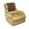 Azrah Traders Leather Recliner Chair Headrest Cover - Sofa, Love Seat, Furniture Protector, Slipcover Theater Seat Cover/SlipCover for Home & Office, 30x30 Inches - Light Brown Pack of 2 view 2