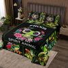 3 Piece Cute Frog Quilt Bedding Set Women Aldult Lightweight Bedding Frog Lovers Bedspread Set Green Frog Bedspread Coverlet Soft Microfiber Home Quilt Set for King Bed All Season view 3