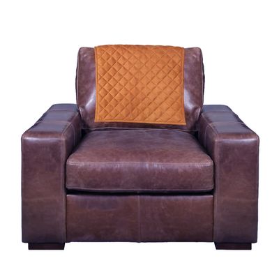 Azrah Traders Suede Leather Recliner Chair Headrest Cover for Home & Office - Sofa, Love Seat, Furniture Protector, Slipcover Theater Seat Cover, 14x26 Inches - Tan (01) Pack of 2