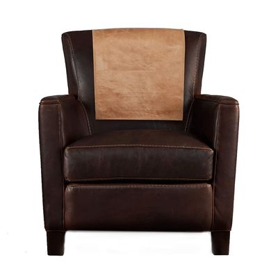 Azrah Traders Leather Recliner Chair Headrest Cover - Sofa, Love Seat, Furniture Protector, Slipcover Theater Seat Cover/SlipCover for Home & Office, 30x50 Inches - Dark Beige Crunch Pack of 1