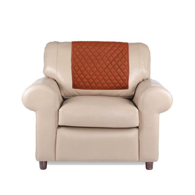 Azrah Traders Leather Recliner Chair Headrest Cover - Sofa, Love Seat, Furniture Protector, Slipcover Theater Seat Cover/SlipCover for Home & Office, 30x50 Inches - Mango Tan Pack of 2