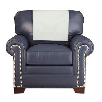 Azrah Traders Leather Recliner Chair Headrest Cover - Sofa, Love Seat, Furniture Protector, Slipcover Theater Seat Cover/SlipCover for Home & Office, 30x30 Inches - Poor White Pack of 2