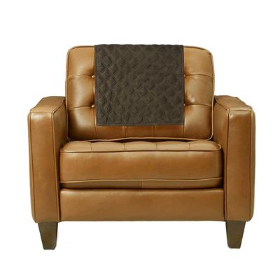 Azrah Traders Suede Leather Recliner Chair Headrest Cover for Home & Office - Sofa, Love Seat, Furniture Protector, Slipcover Theater Seat Cover, 30x30 Inches - Olive Green (01) Pack of 2