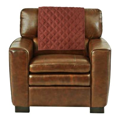 Azrah Traders Suede Leather Recliner Chair Headrest Cover for Home & Office - Sofa, Love Seat, Furniture Protector, Slipcover Theater Seat Cover, 30x30 Inches - Brown Pack of 2