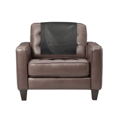 Azrah Traders Leather Recliner Chair Headrest Cover - Sofa, Love Seat, Furniture Protector, Slipcover Theater Seat Cover/SlipCover for Home & Office, 30x50 Inches - Dark Grey (01) Pack of 2