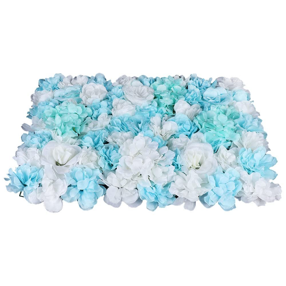12 Pcs Artificial Silk Flower Wall Rose Flower Wall Panel Flower Backdrop Party Decor Romantic Rose Bouquet Wedding Backdrop Floral Decoration Panel