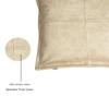 Azrah Traders Lambskin Leather Pillow Cover - Sofa Cushion Case - Decorative Throw Covers for Living Room & Bedroom, 20x20 Inches - Light Beige Box Pack of 2 view 4