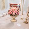 10 Pcs Wedding Metal Flower Stand Gold Vase Centerpieces for Table Decoration, Wedding Party Tabletop Decorative , 6"Artificial Flower Arrangements for Anniversary Ceremony Party Birthday Event Aisle view 4
