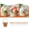 GANAZONO 16 Pcs mini flower basket toys storage basket mini straw baskets easter party baskets picnic ature basket kids candy rattan Multifunction children's basket view 4