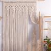 OIHYA Macrame Curtain Wall Hanging Handmade Boho Curtains for Wedding Backdrop Arch Closet Room Divider Boho Wall Decor 40"X80" view 3