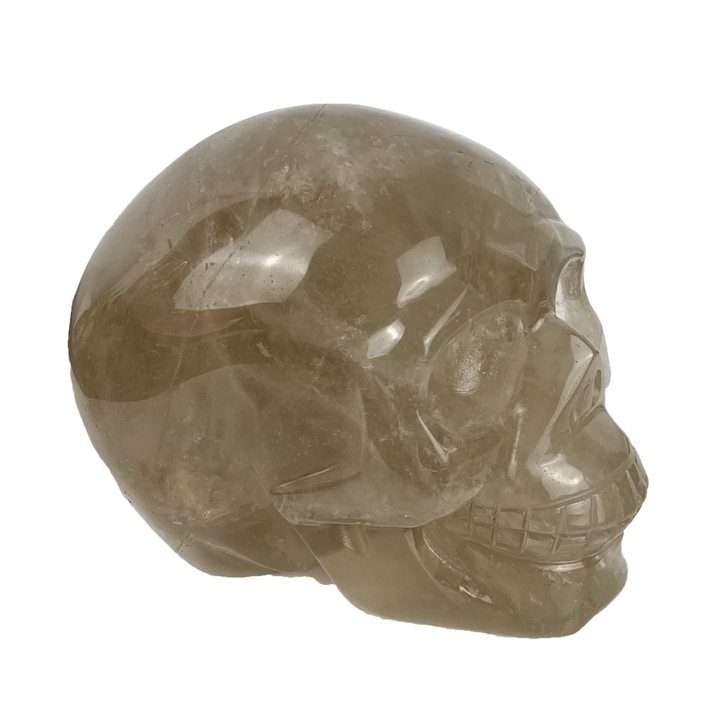 Skeleton Natural Tea Crystal handcarvedcollectHome Decoration Halloween 3.9inch