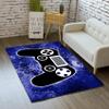 Blue Gaming Area Rugs Game Gamepad Carpets for Gamer Boys Teens 3D Printed Large Floor Mats for Bedroom Dining Room Living Room Decor Playroom view 2