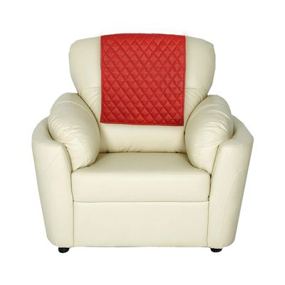 Ganloz Leather Recliner Chair Headrest Cover - Sofa, Love Seat, Furniture Protector, Slipcover Theater Seat Cover/Slip Cover for Home & Office, 18x26 Inches - Red (02) Pack of 1