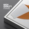 SIGNLEADER Framed Canvas Print Wall Art Textured Symmetrical Orange and White Fan Abstract Shapes Digital Art Modern Art Minimalist 3D Fun Ultra for Living Room, Bedroom, Office - 16"x24" WHITE view 4