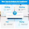 LDAILY Split Air Conditioner, Inverter Air Conditioner with 5 Operation Modes, 4 Speeds, & Self-cleaning Function, Remote Control & Installation Kit Included, Good Performance Ac Unit (18000Btu, 220V) view 4