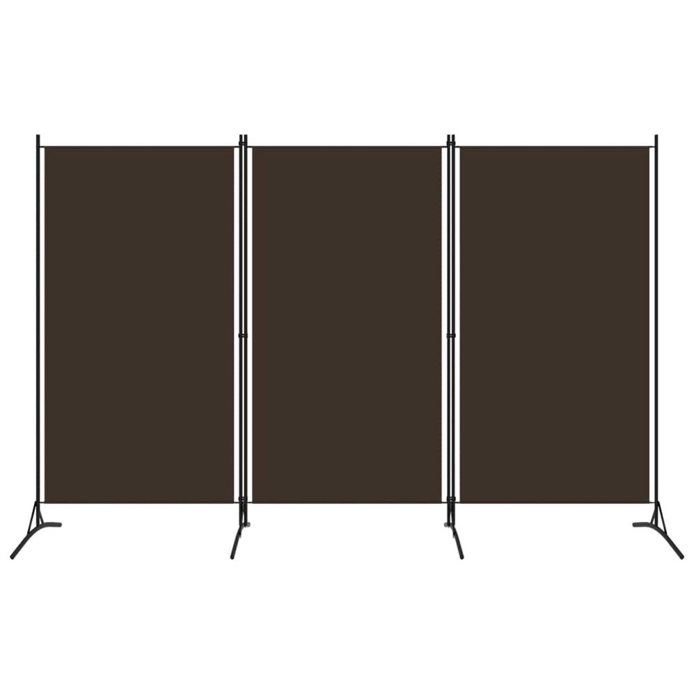 3-Panel Room Divider, Screen for Office, Partition Room Separators, Freestanding Room Divider Screen Panel Brown 102.4"x70.9"