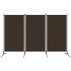 3-Panel Room Divider, Screen for Office, Partition Room Separators, Freestanding Room Divider Screen Panel Brown 102.4"x70.9" view 1
