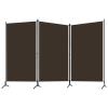 3-Panel Room Divider, Screen for Office, Partition Room Separators, Freestanding Room Divider Screen Panel Brown 102.4"x70.9" view 2