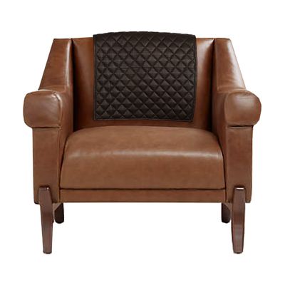 Ganloz Leather Recliner Chair Headrest Cover - Sofa, Love Seat, Furniture Protector, Slipcover Theater Seat Cover/Slip Cover for Home & Office, 14x26 Inches - Dark Brown Pack of 1