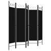 5-Panel Room Divider, Screen for Office, Partition Room Separators, Freestanding Room Divider Screen Panel Black 78.7"x70.9" view 3