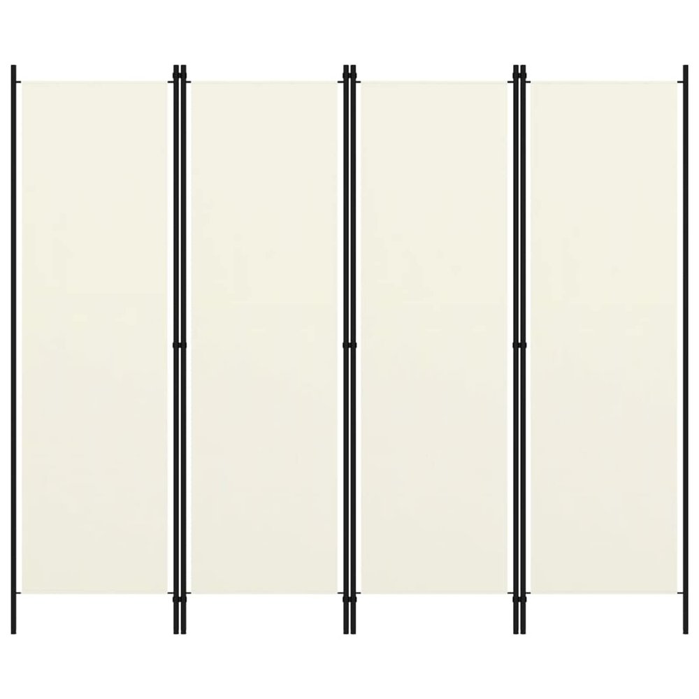4-Panel Room Divider, Screen for Office, Partition Room Separators, Freestanding Room Divider Screen Panel Cream White 78.7"x70.9"
