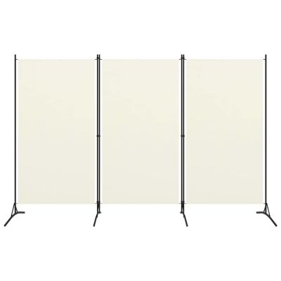 3-Panel Room Divider, Screen for Office, Partition Room Separators, Freestanding Room Divider Screen Panel Cream White 102.4"x70.9"