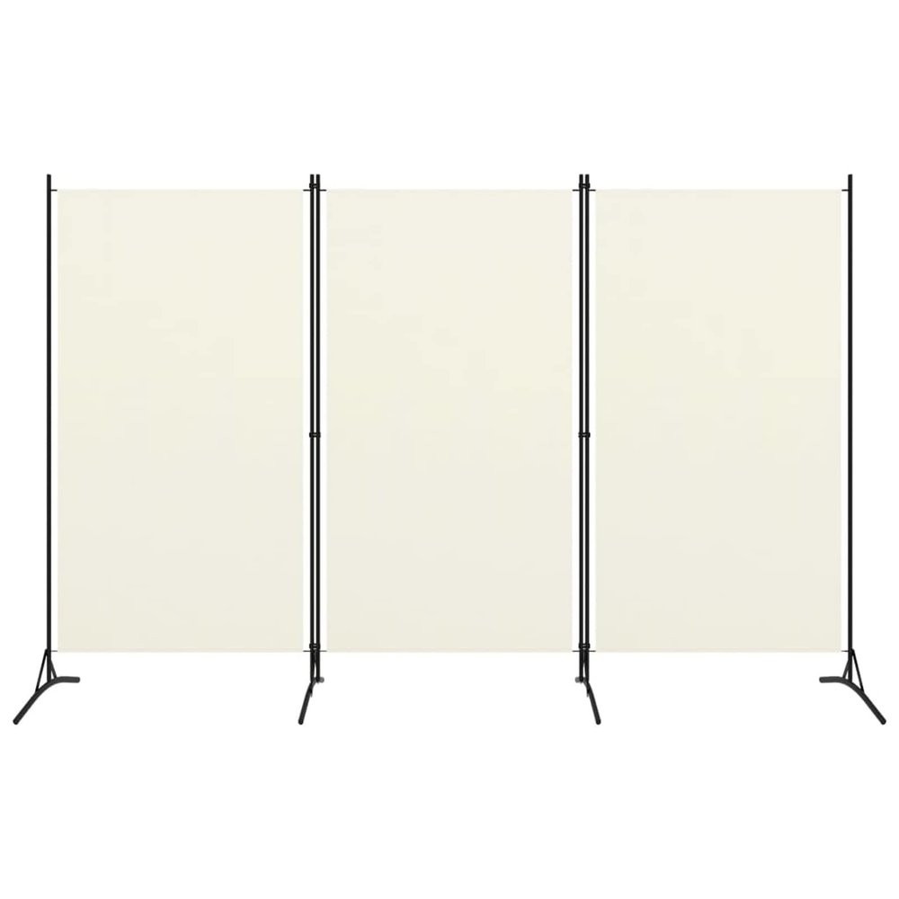 3-Panel Room Divider, Screen for Office, Partition Room Separators, Freestanding Room Divider Screen Panel Cream White 102.4"x70.9"