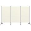 3-Panel Room Divider, Screen for Office, Partition Room Separators, Freestanding Room Divider Screen Panel Cream White 102.4"x70.9" view 1