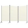3-Panel Room Divider, Screen for Office, Partition Room Separators, Freestanding Room Divider Screen Panel Cream White 102.4"x70.9" view 2