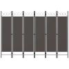 6-Panel Room Divider, Screen for Office, Partition Room Separators, Freestanding Room Divider Screen Panel Anthracite 94.5"x70.9" view 1