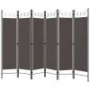 6-Panel Room Divider, Screen for Office, Partition Room Separators, Freestanding Room Divider Screen Panel Anthracite 94.5"x70.9" view 2